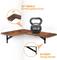 Brown Wood Wall Mounted Corner Floating Shelf Set
